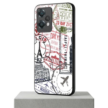 Stamp Collection oneplus nord ce 2 lite mobile cover | shockproof glass phone case