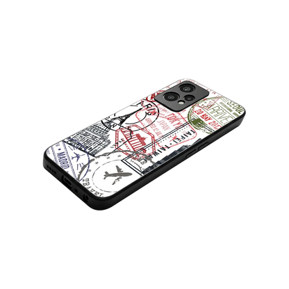 Stamp Collection stylish phone case for oneplus nord ce 2 lite | glossy glass and slim fit