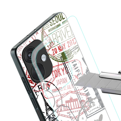 Stamp Collection stylish phone case for oneplus nord ce 3 | glossy glass and slim fit