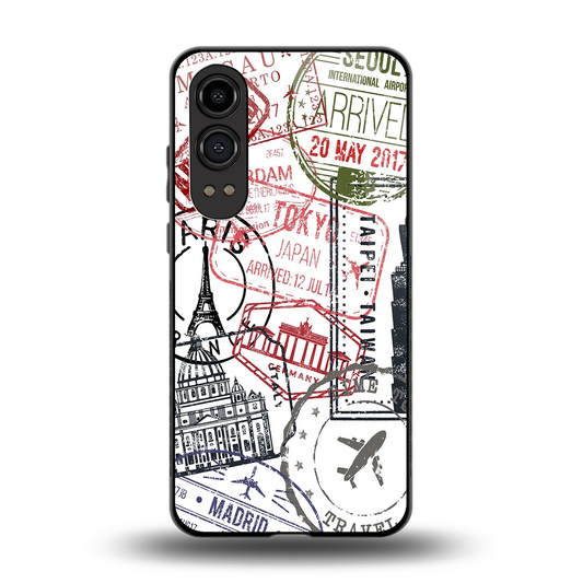 Stamp Collection back phone cover | glass case for oneplus nord ce 4 lite