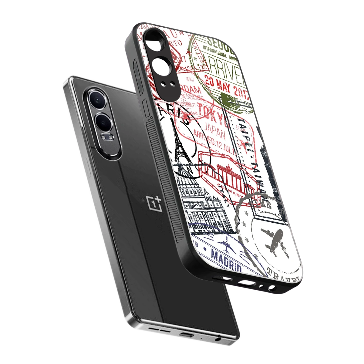 Stamp Collection sleek oneplus nord ce 4 lite cover with tempered glass back and TPU edges