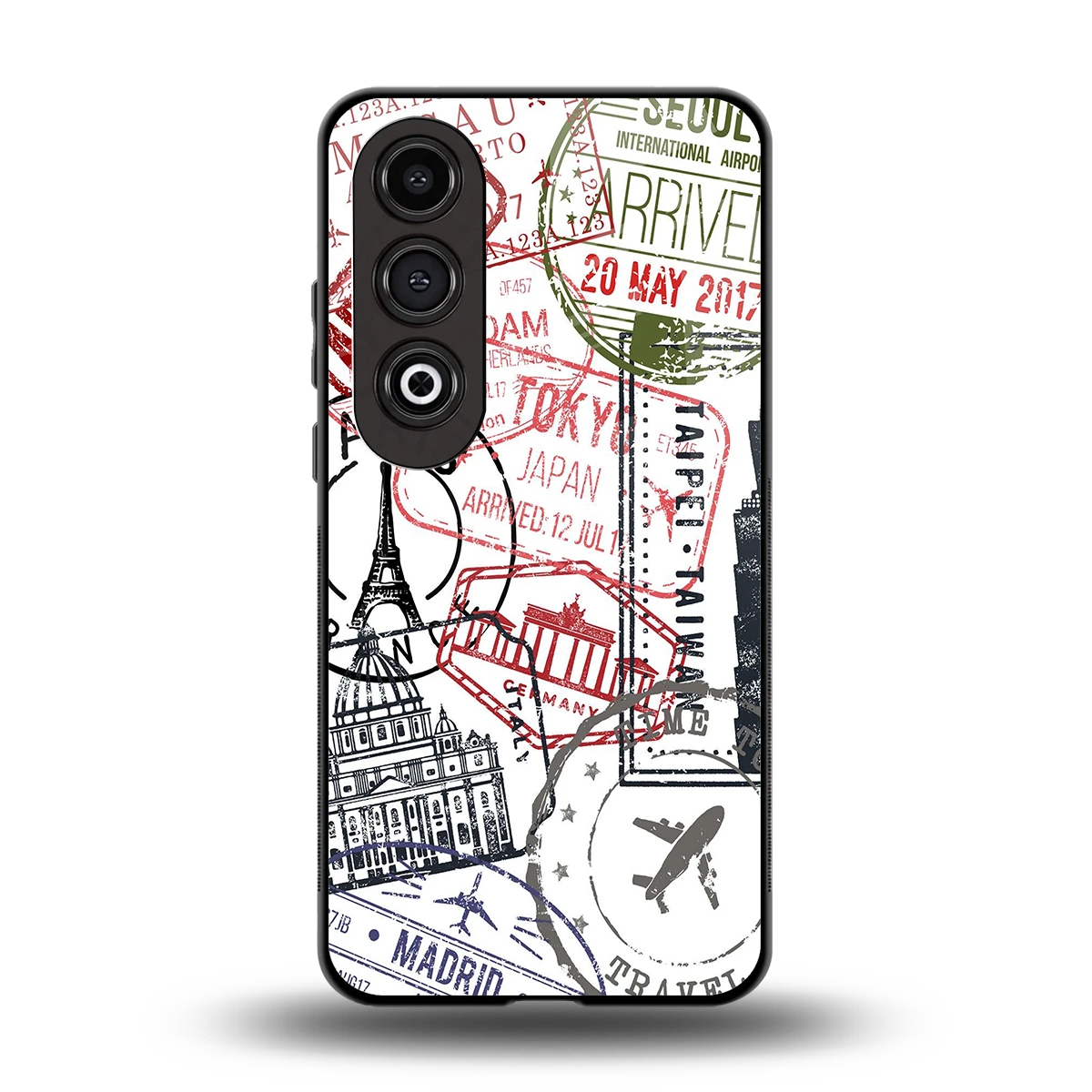 Stamp Collection back phone cover | glass case for oneplus nord ce 4