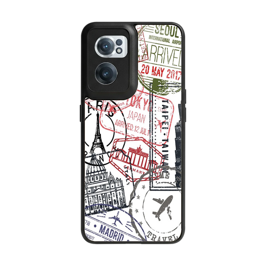 Stamp Collection back phone cover | glass case for oneplus nord ce 2