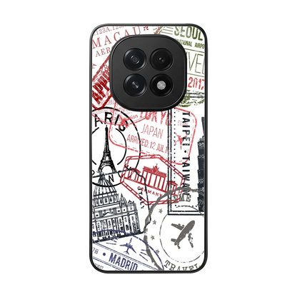 Stamp Collection back phone cover | glass case for oppo f29 5g