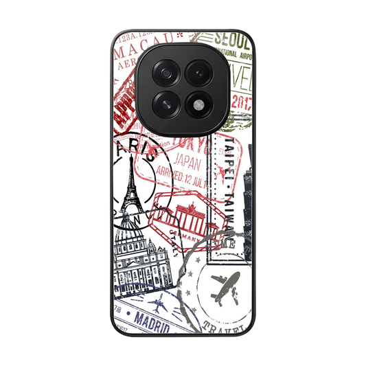 Stamp Collection back phone cover | glass case for oppo f29 5g