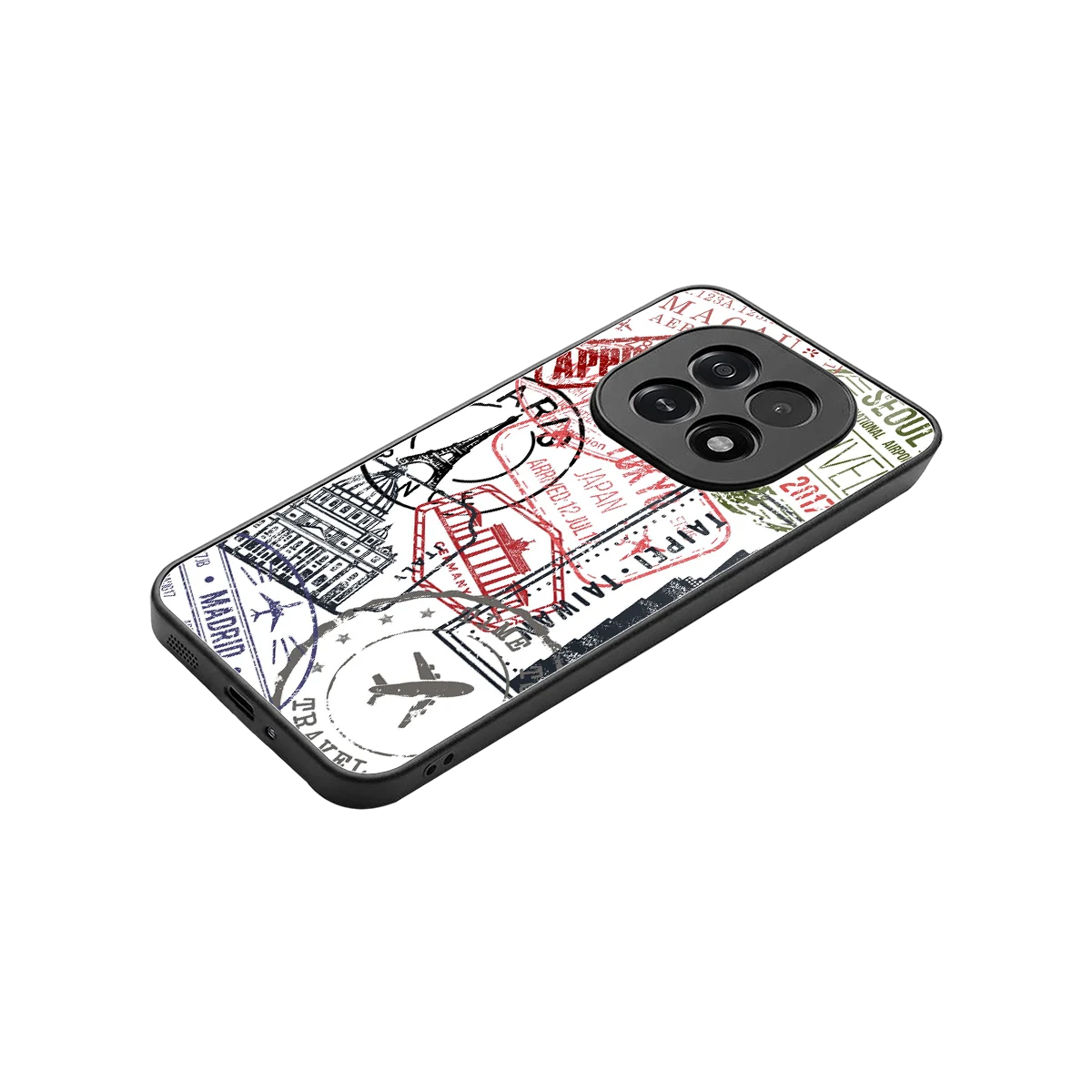 Stamp Collection stylish phone case for oppo f29 5g | glossy glass and slim fit