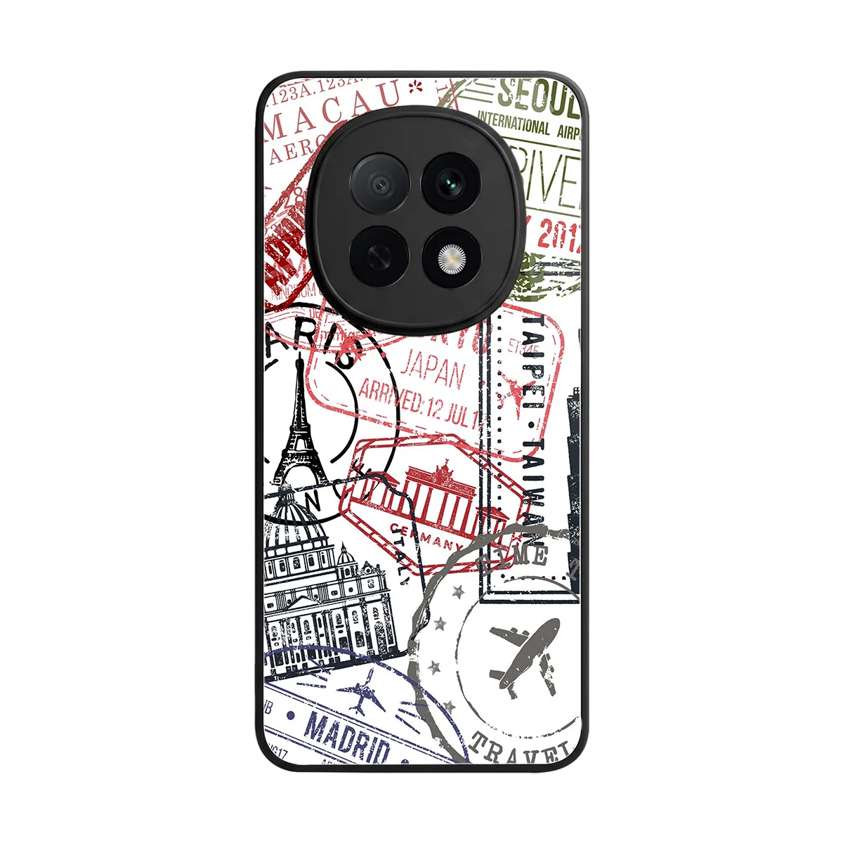 Stamp Collection back phone cover | glass case for oppo f29 pro 5g