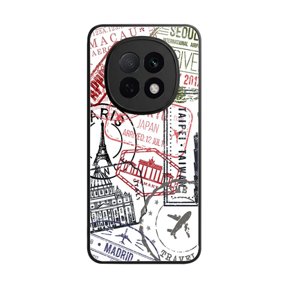 Stamp Collection back phone cover | glass case for oppo f29 pro 5g
