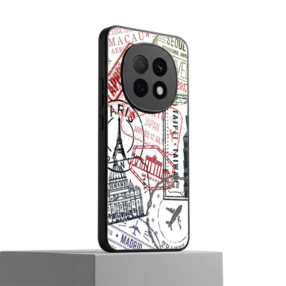 Stamp Collection oppo f29 pro 5g mobile cover | shockproof glass phone case