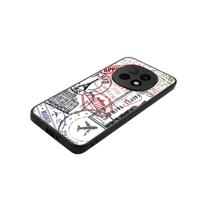 Stamp Collection stylish phone case for oppo f29 pro 5g | glossy glass and slim fit