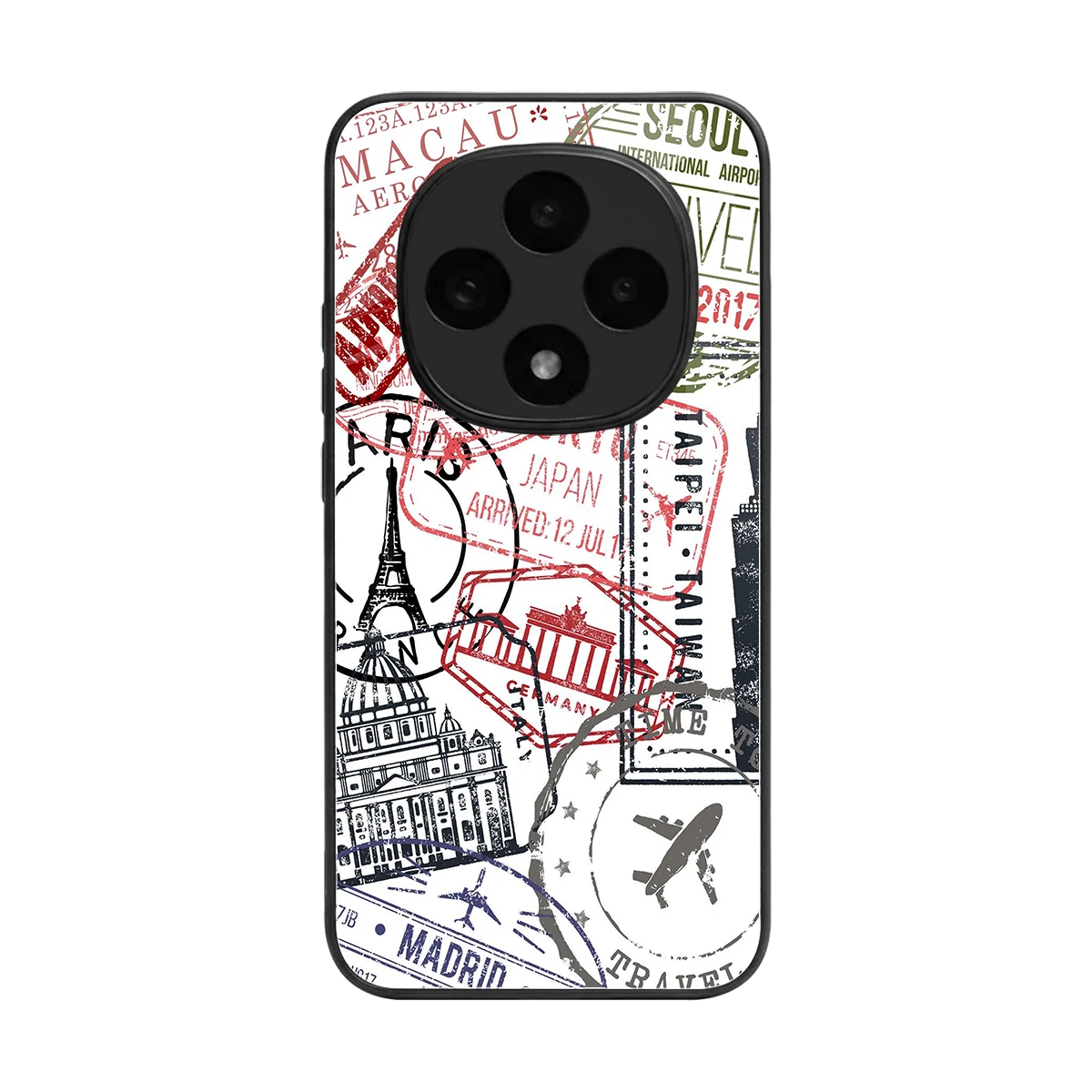 Stamp Collection back phone cover | glass case for oppo f31 pro 5g