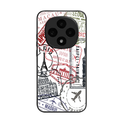 Stamp Collection back phone cover | glass case for oppo f31 pro 5g