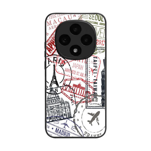 Stamp Collection back phone cover | glass case for oppo f31 pro 5g