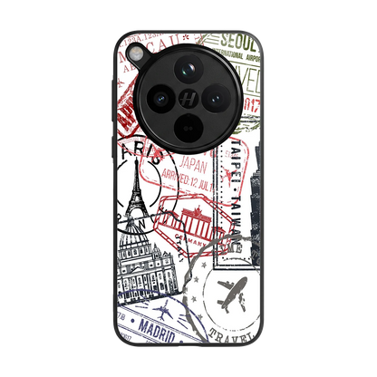 Stamp Collection back phone cover | glass case for oppo find x8