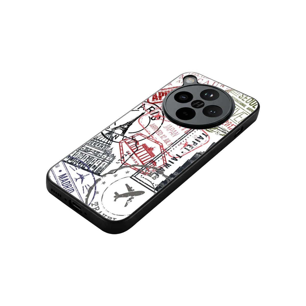 Stamp Collection stylish phone case for oppo find x8 | glossy glass and slim fit