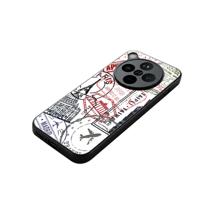 Stamp Collection stylish phone case for oppo find x8 | glossy glass and slim fit