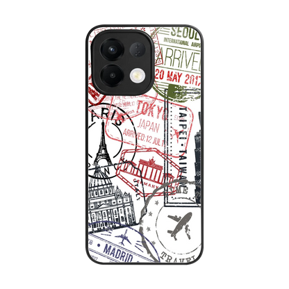 Stamp Collection back phone cover | glass case for oppo k13 5g