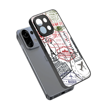 Stamp Collection sleek oppo k13 5g cover with tempered glass back and TPU edges