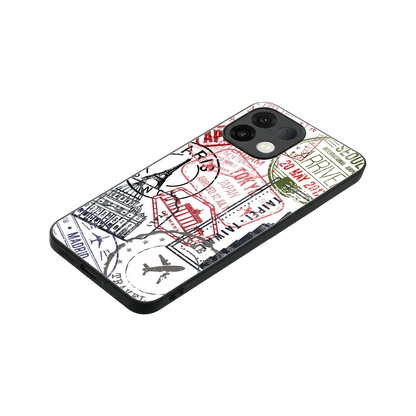 Stamp Collection stylish phone case for oppo k13 5g | glossy glass and slim fit