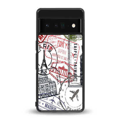 Stamp Collection back phone cover | glass case for google pixel 6 pro
