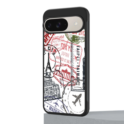 Stamp Collection google pixel 9 mobile cover | shockproof glass phone case