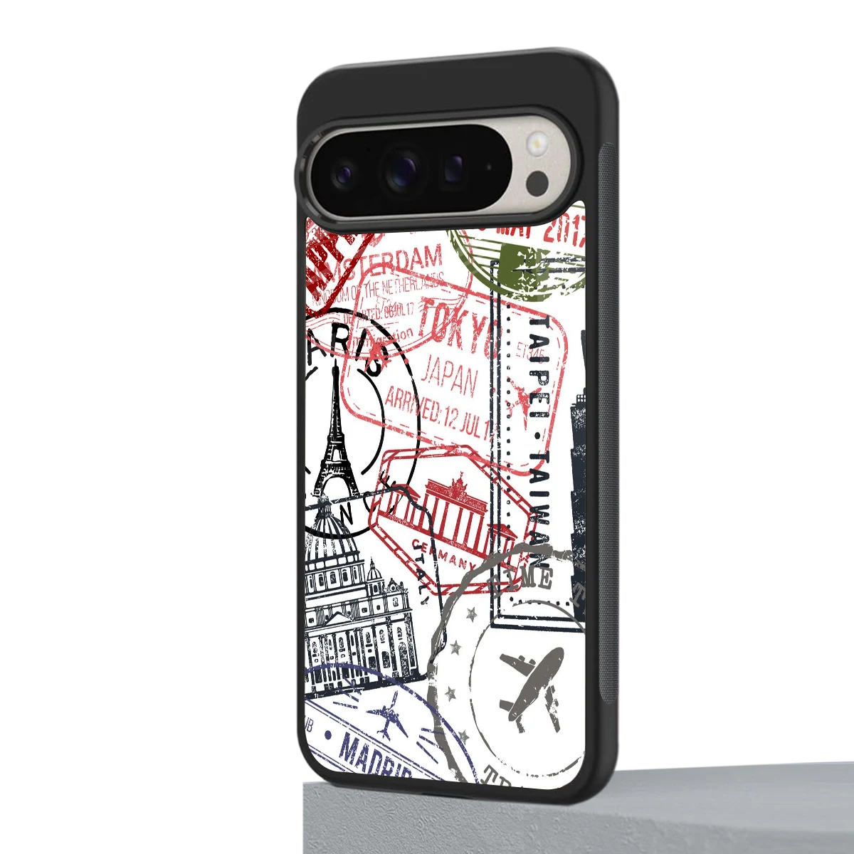 Stamp Collection google pixel 9 pro mobile cover | shockproof glass phone case