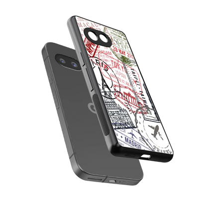 Stamp Collection sleek google pixel 10a cover with tempered glass back and TPU edges