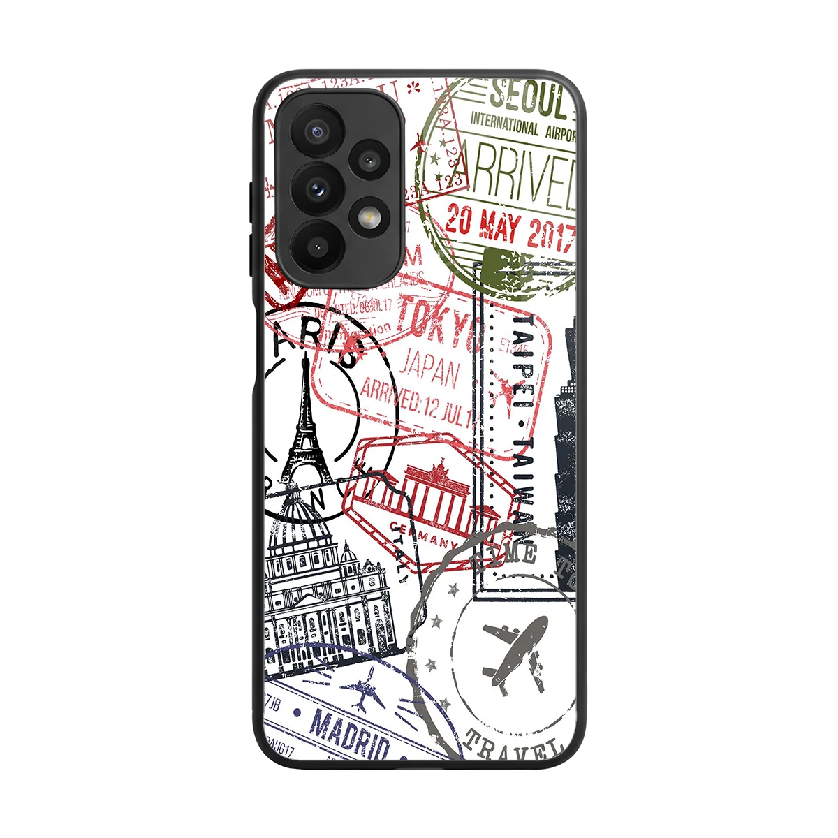 Stamp Collection back phone cover | glass case for samsung galaxy a23