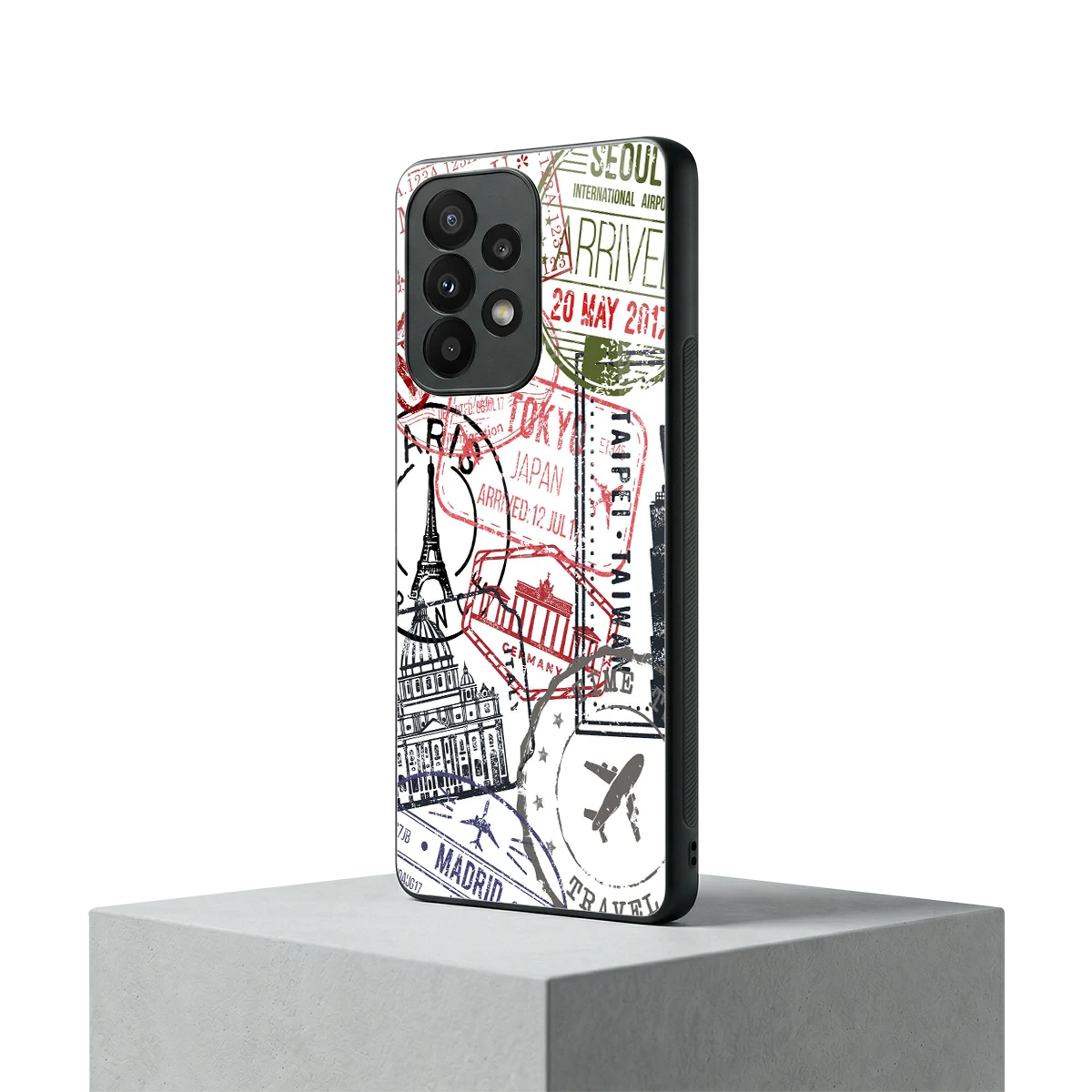 Stamp Collection samsung galaxy a23 mobile cover | shockproof glass phone case
