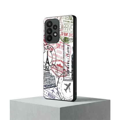 Stamp Collection samsung galaxy a23 mobile cover | shockproof glass phone case