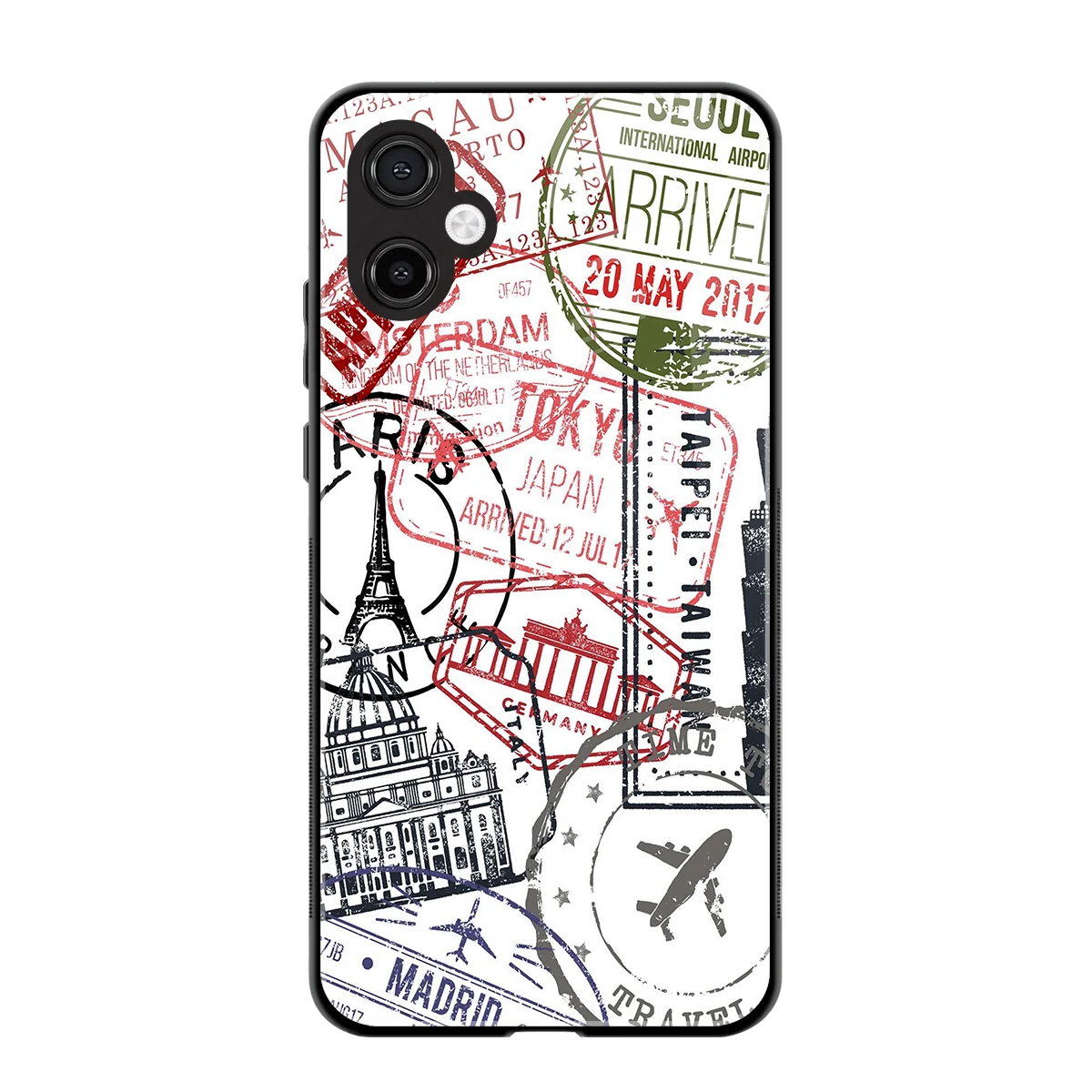 Stamp Collection back phone cover | glass case for samsung galaxy a06 5g