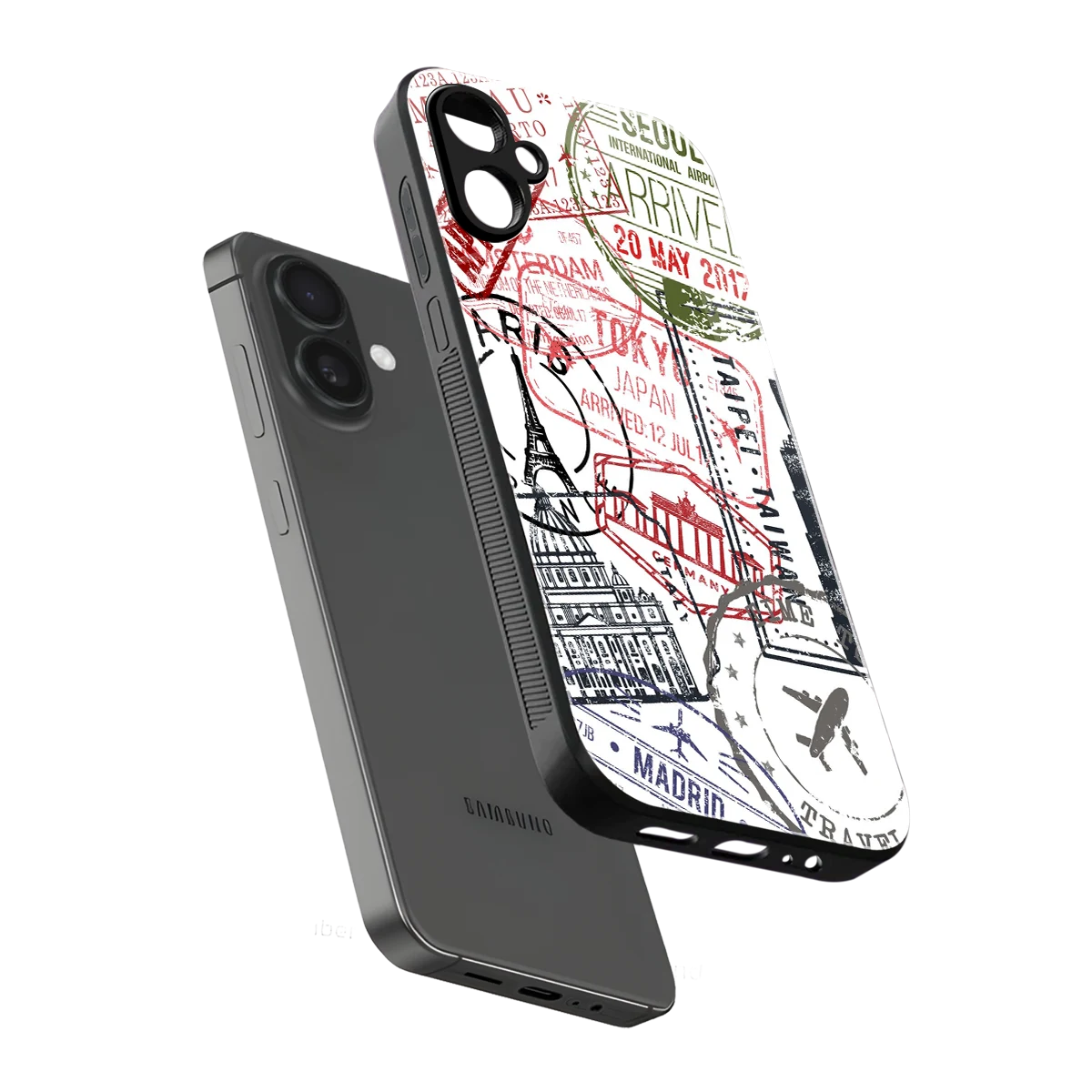 Stamp Collection sleek samsung galaxy a06 5g cover with tempered glass back and TPU edges