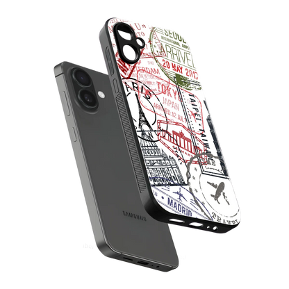 Stamp Collection sleek samsung galaxy a06 5g cover with tempered glass back and TPU edges