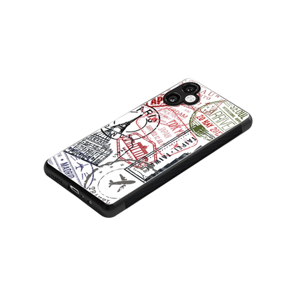 Stamp Collection stylish phone case for samsung galaxy a06 5g | glossy glass and slim fit