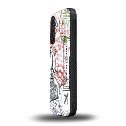 Stamp Collection samsung galaxy a55 5g mobile cover | shockproof glass phone case