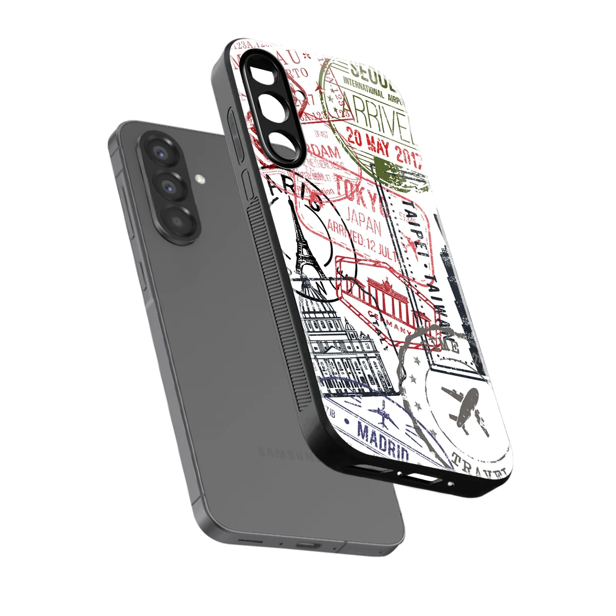 Stamp Collection sleek samsung galaxy a36 5g cover with tempered glass back and TPU edges