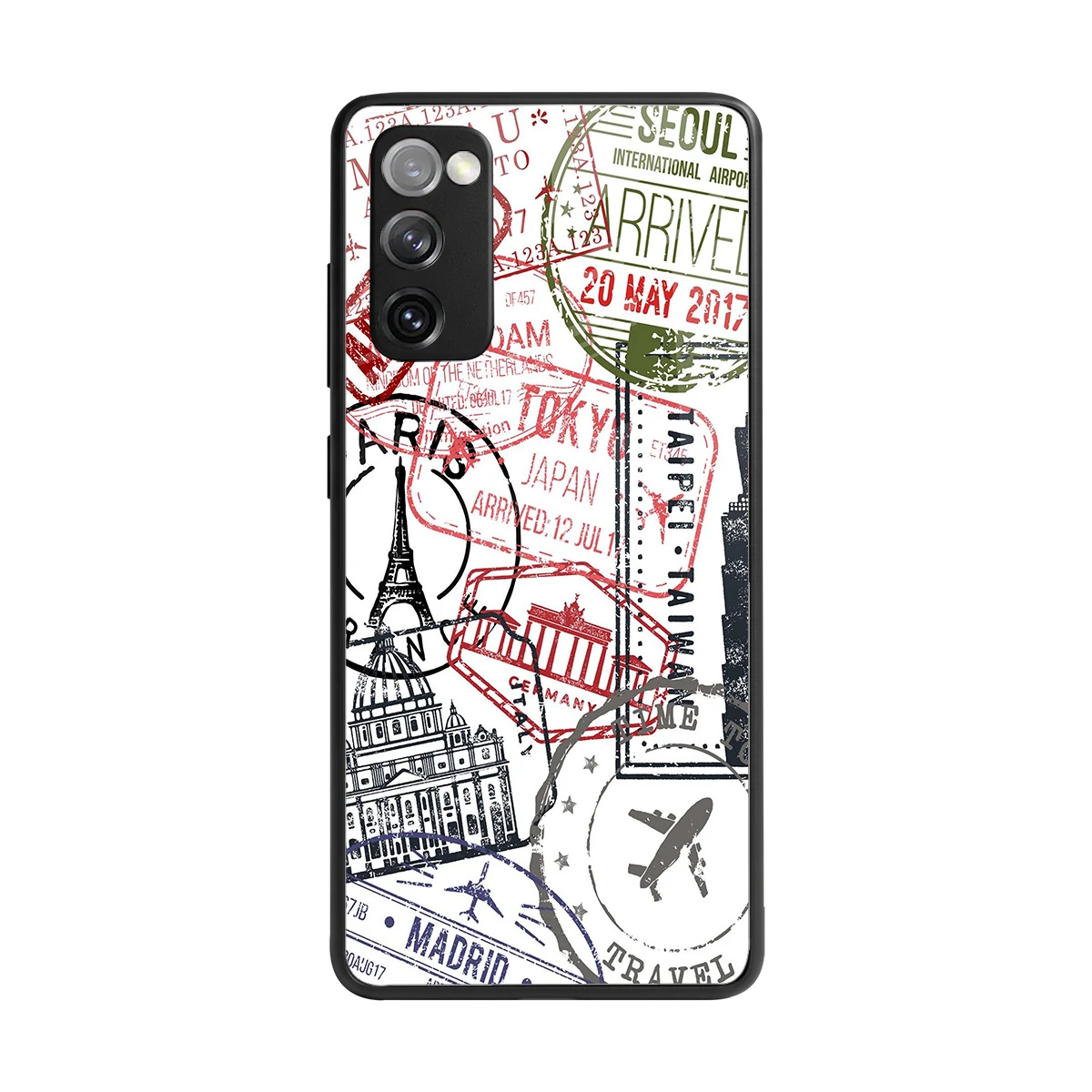Stamp Collection back phone cover | glass case for samsung galaxy s20 fe