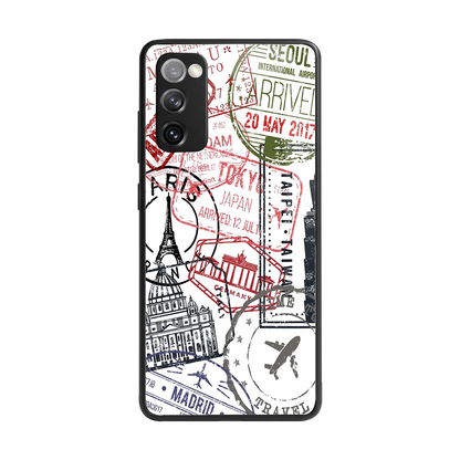Stamp Collection back phone cover | glass case for samsung galaxy s20 fe