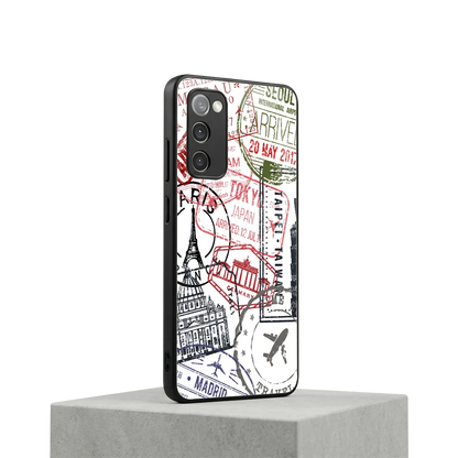 Stamp Collection samsung galaxy s20 fe mobile cover | shockproof glass phone case