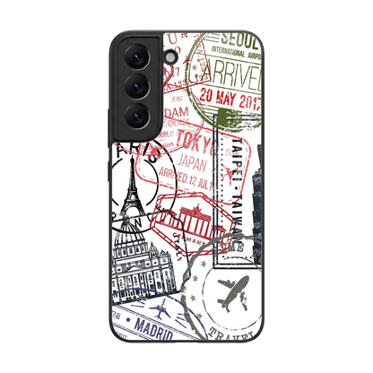 Stamp Collection back phone cover | glass case for samsung galaxy s22