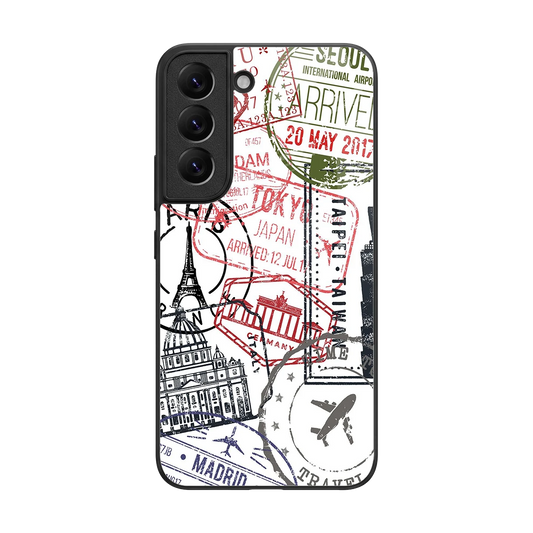 Stamp Collection back phone cover | glass case for samsung galaxy s22