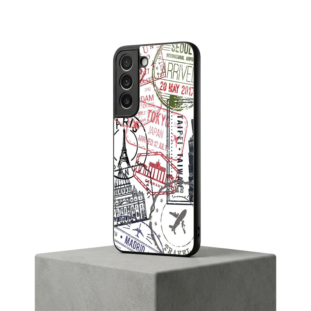 Stamp Collection samsung galaxy s22 mobile cover | shockproof glass phone case