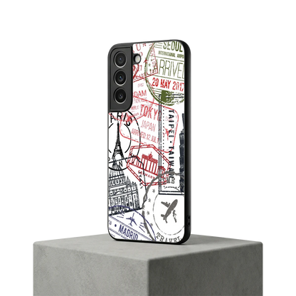 Stamp Collection samsung galaxy s22 mobile cover | shockproof glass phone case