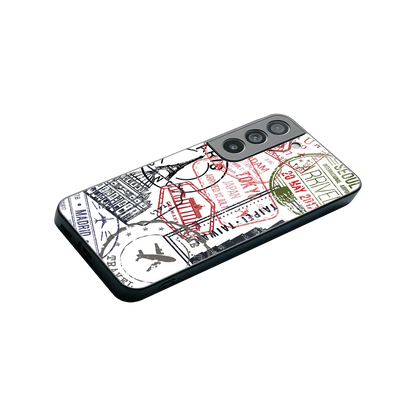 Stamp Collection stylish phone case for samsung galaxy s22 | glossy glass and slim fit
