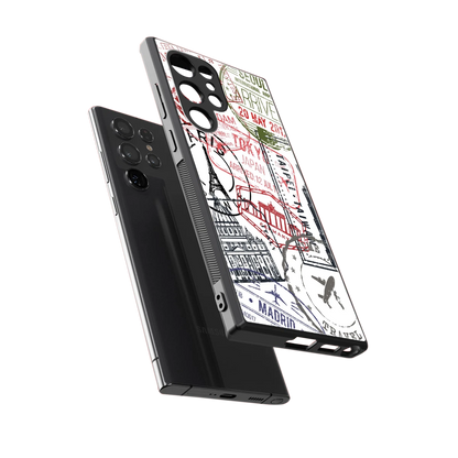 Stamp Collection sleek samsung galaxy s24 ultra cover with tempered glass back and TPU edges