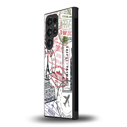 Stamp Collection samsung galaxy s24 ultra mobile cover | shockproof glass phone case