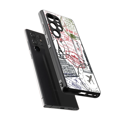 Stamp Collection sleek samsung galaxy s25 ultra cover with tempered glass back and TPU edges