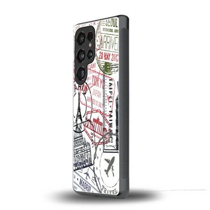 Stamp Collection samsung galaxy s25 ultra mobile cover | shockproof glass phone case