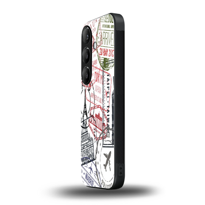 Stamp Collection samsung galaxy s25 fe mobile cover | shockproof glass phone case