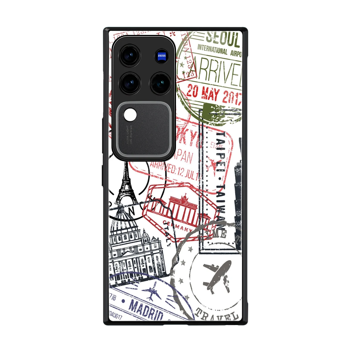 Stamp Collection back phone cover | glass case forvivo v30 pro